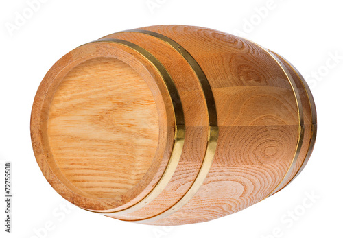 isolated single wood cask