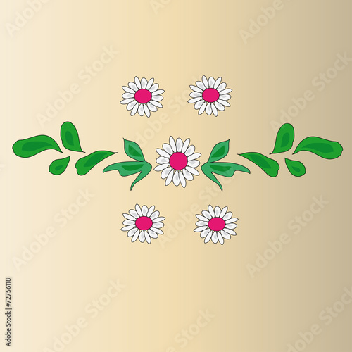 The ornament of flowers