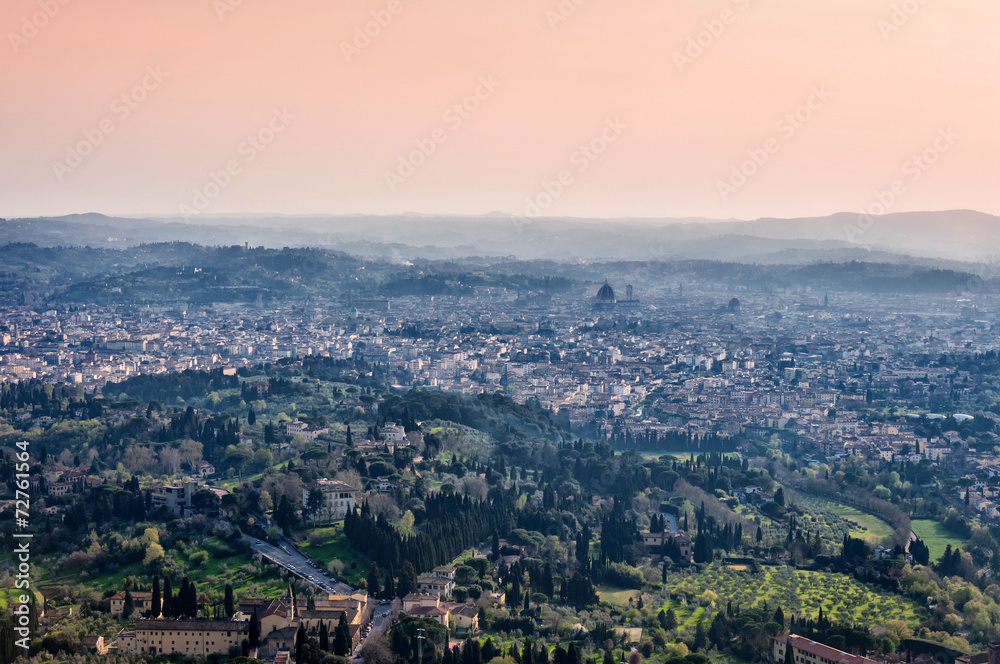 panoramic view of Firenze from Fiesole