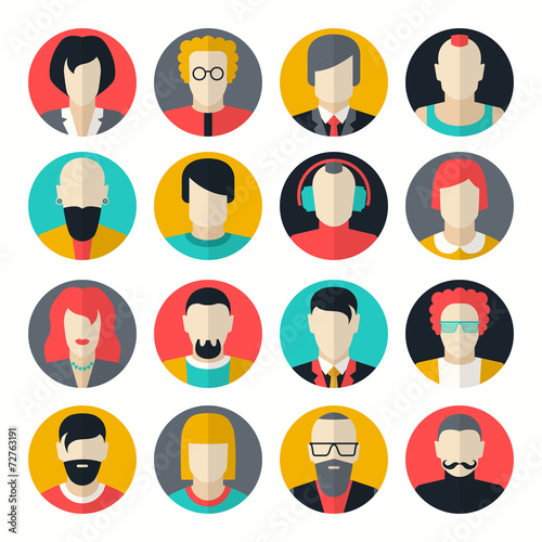 Stylized character people avatars