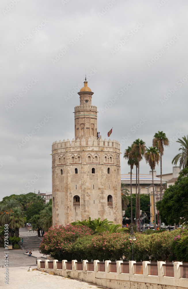 Gold tower in Seville, Spain