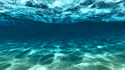 Fototapete Landschaften Sandoberfläche unter Wasser  © auimeesri
