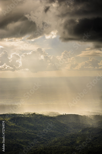 Mountains view at Phuhinrongkla, Phitsanulok, Thailand photo