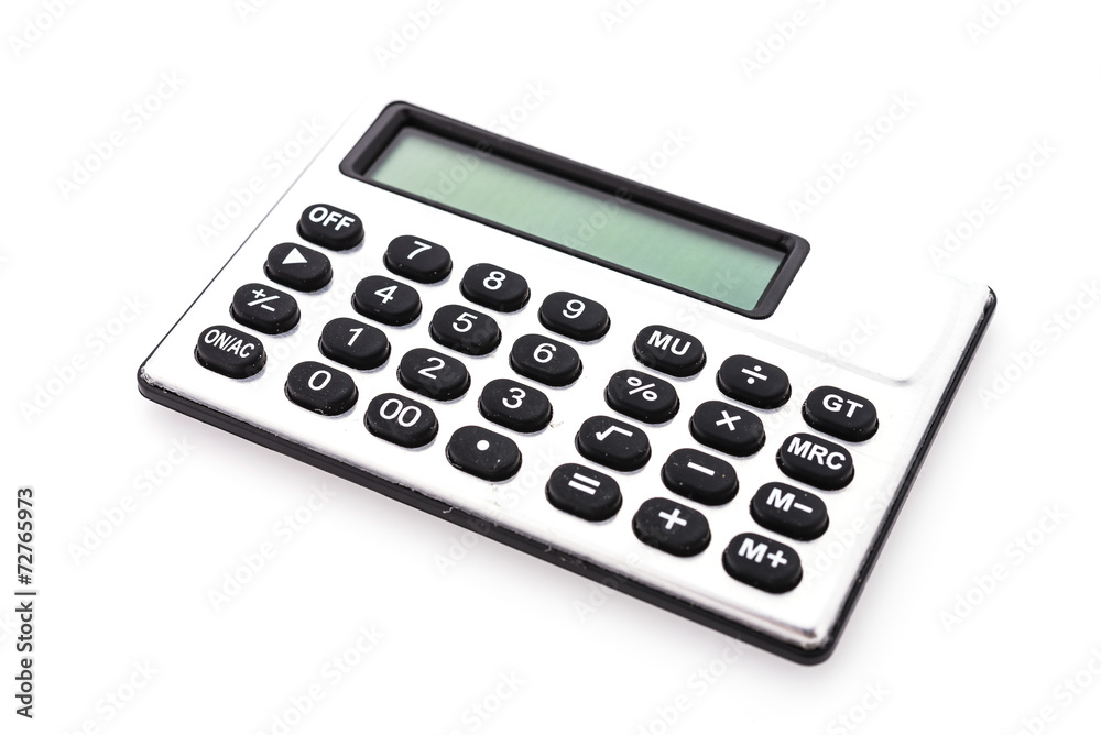 Calculator isolated on white background