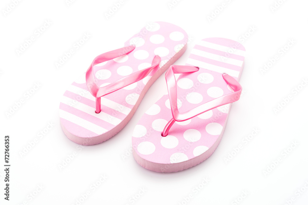 Flip flop fashion plastic shoes isolated on white background Flip flop fashion plastic shoes isolated on white background