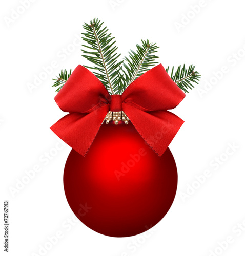 Rote Weihnachtskugel