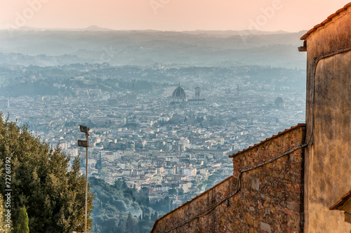 view of Florence from Fiesole. Tuscany, Italy photo