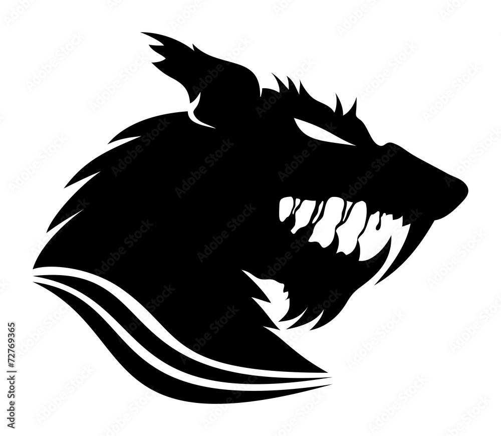 Vector sign. Werewolf. Vector sign. Werewolf.