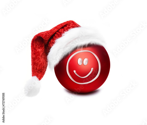 Weihnachtskugel mit Smiley