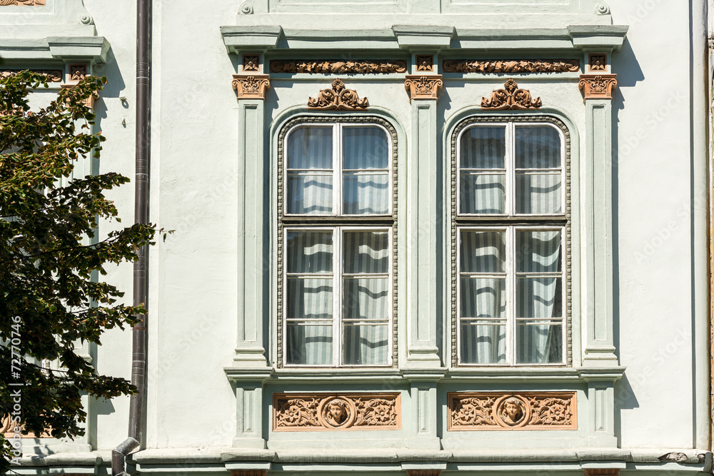 Old Medieval House Windows Facade Old Medieval House Windows Facade