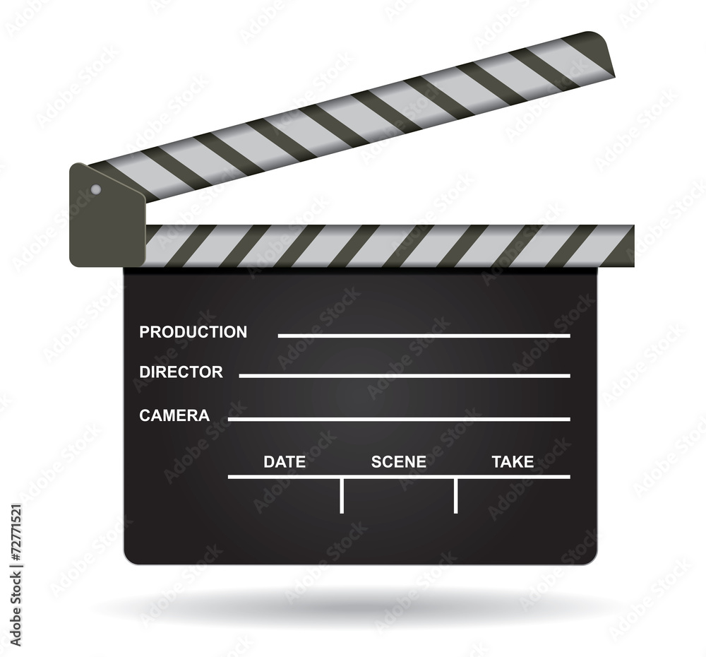 Fototapeta premium Isolated film clap illustration