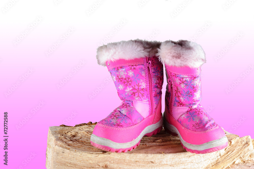 Stivaletto da bamdina, rosa, scarponcino rosa bimba Stock Photo | Adobe  Stock