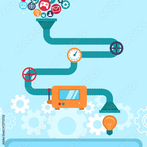Vector abstract infographics in flat style