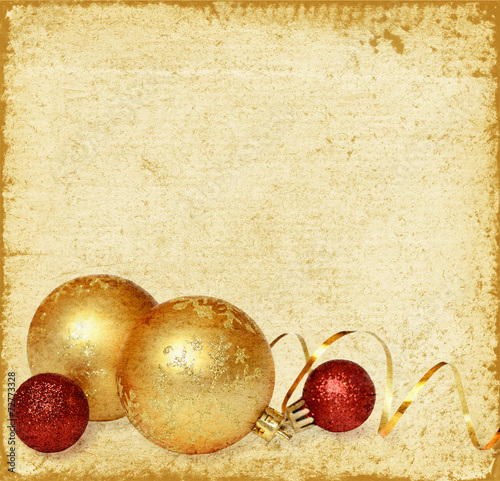 Yellow and red balls with g...