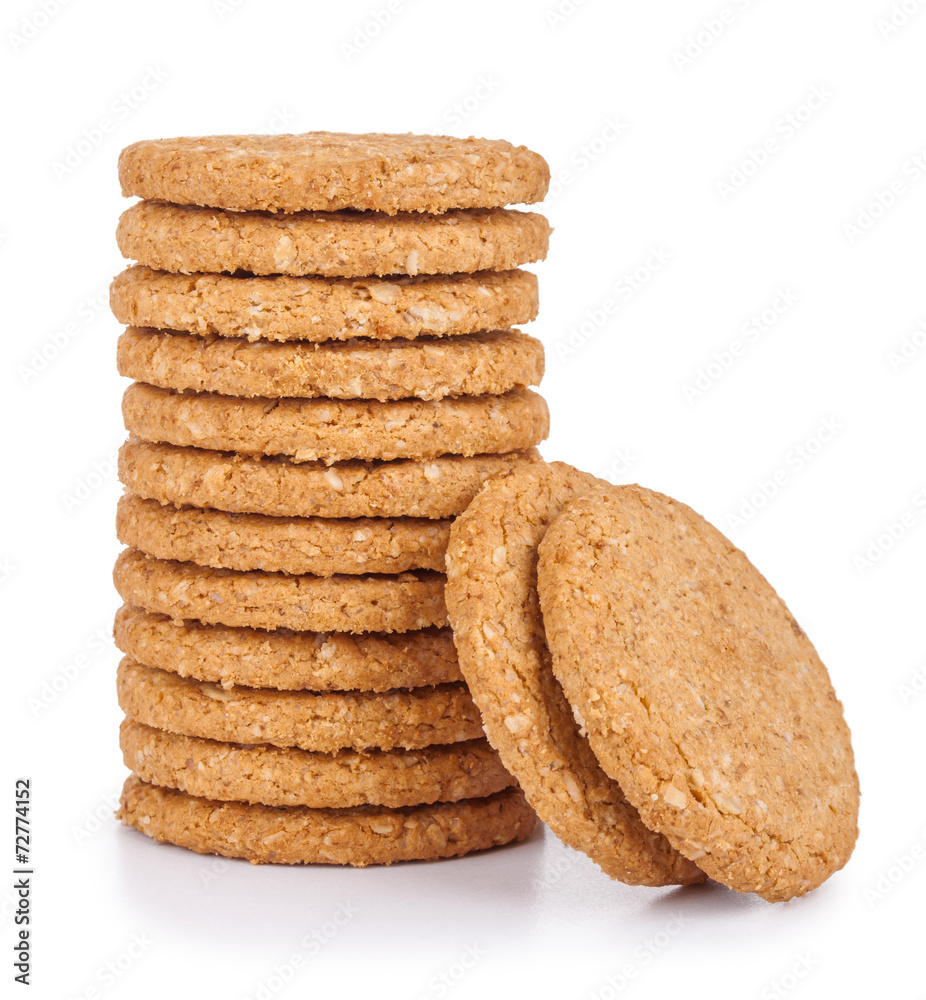 stack of cookies  isolated white