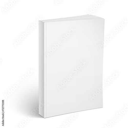 Blank vertical softcover book template. photo