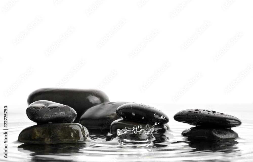 stone in water with drops stone in water with drops