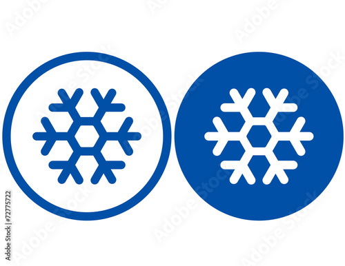two snowflake signs