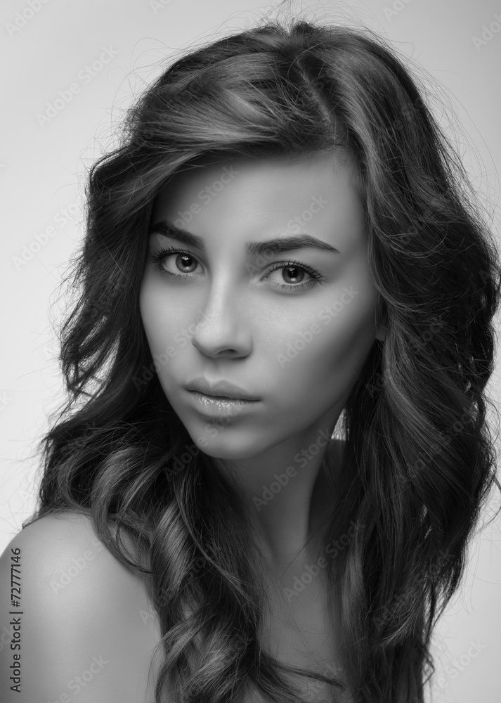 Portrait of a girl with long hair Portrait of a girl with long hair