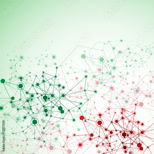 Molecule And Communication Background - Vector Illustration