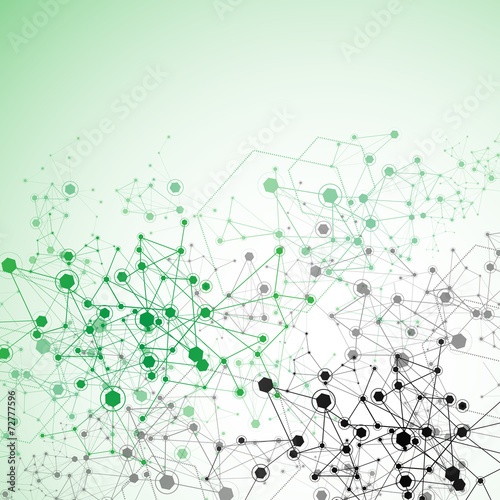 Molecule And Communication Background - Vector Illustration