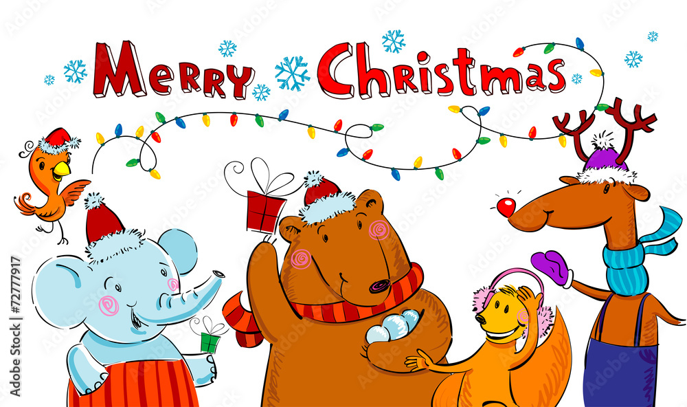 Fototapeta premium Seasonal greetings card