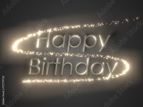 Obraz na płótnie Happy birthday.holiday background with golden text w salonie