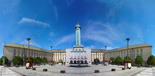 Obraz na plátně Czech republic, Ostrava, city hall and Prokes Square