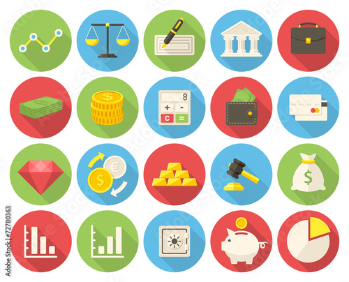 Finance icons set