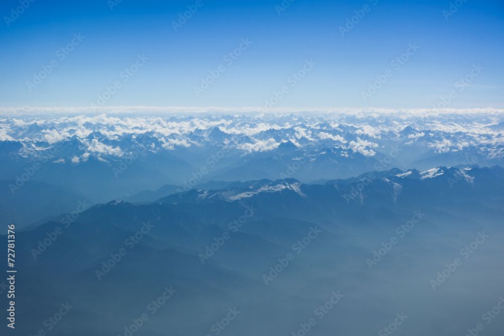 Himalayas bird's eye view
