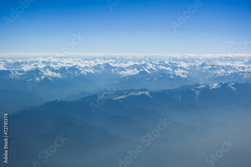 Himalayas bird's eye view