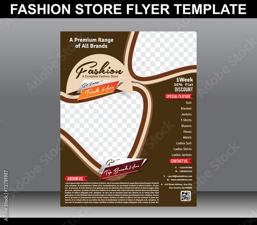 fashion store flyer template