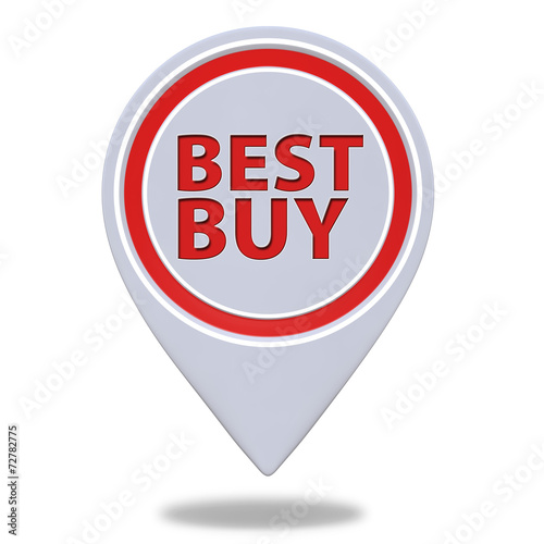 Best buy circular icon on white background