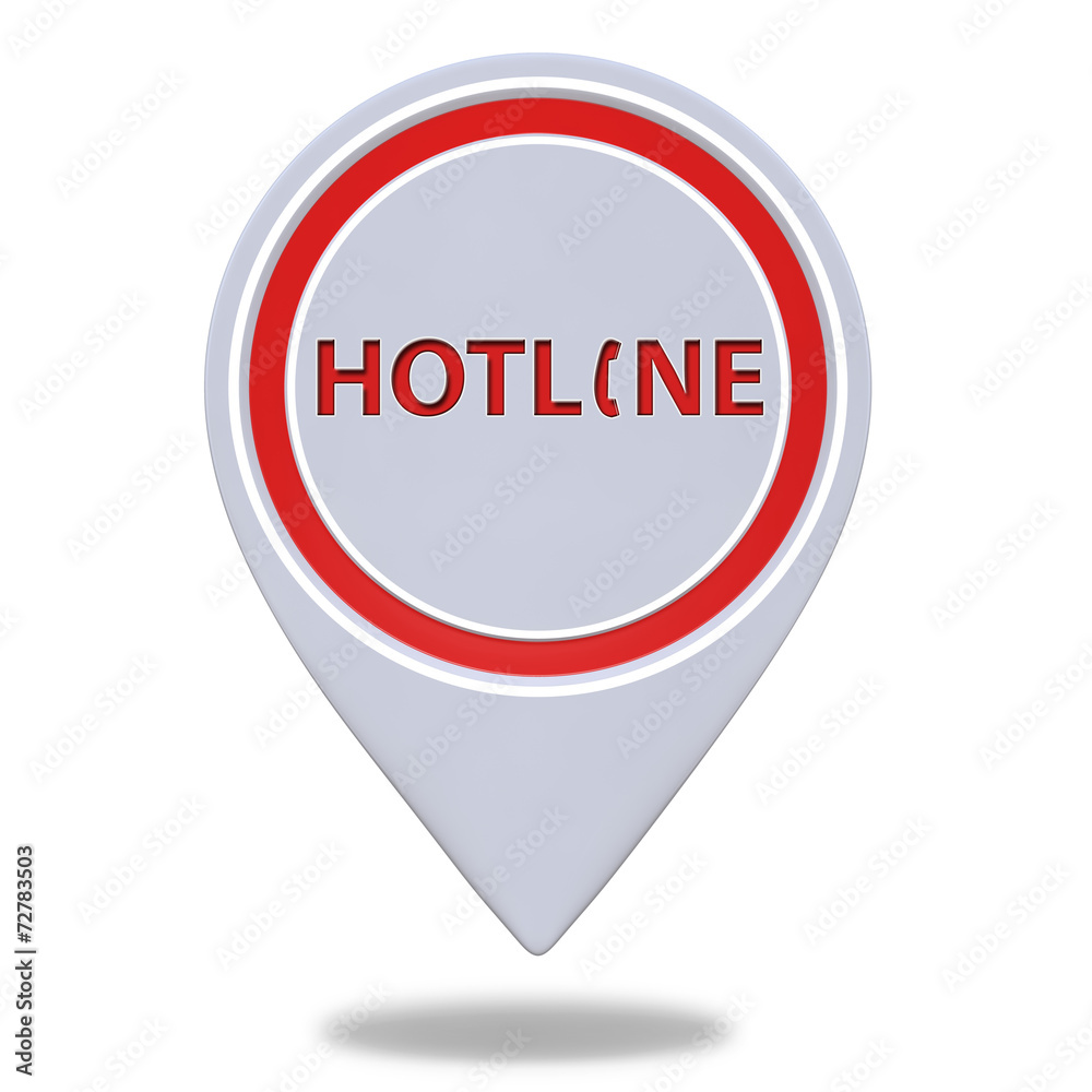 Hotline pointer icon on white background Hotline pointer icon on white background