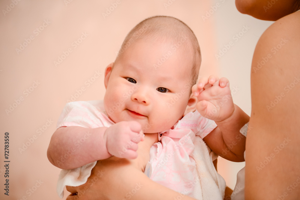 Closeup photo of beautiful cute asian baby Closeup photo of beautiful cute asian baby