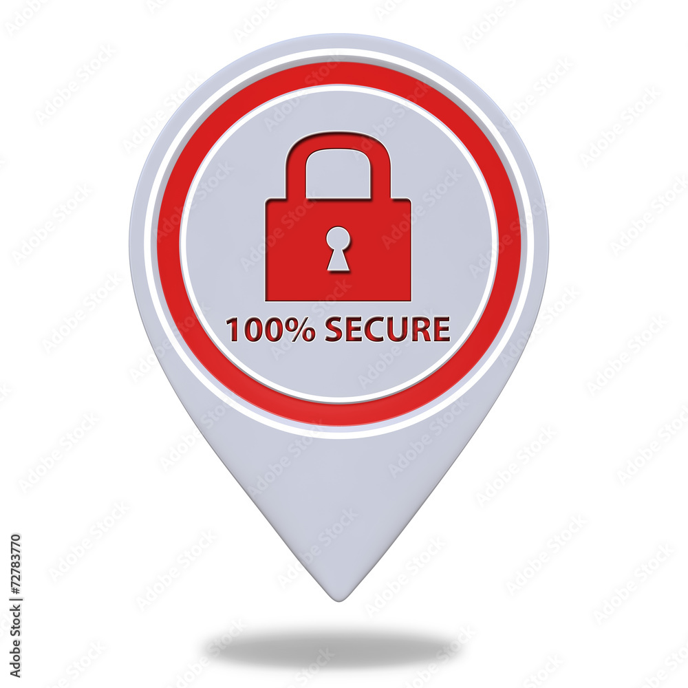Lock pointer icon on white background Lock pointer icon on white background