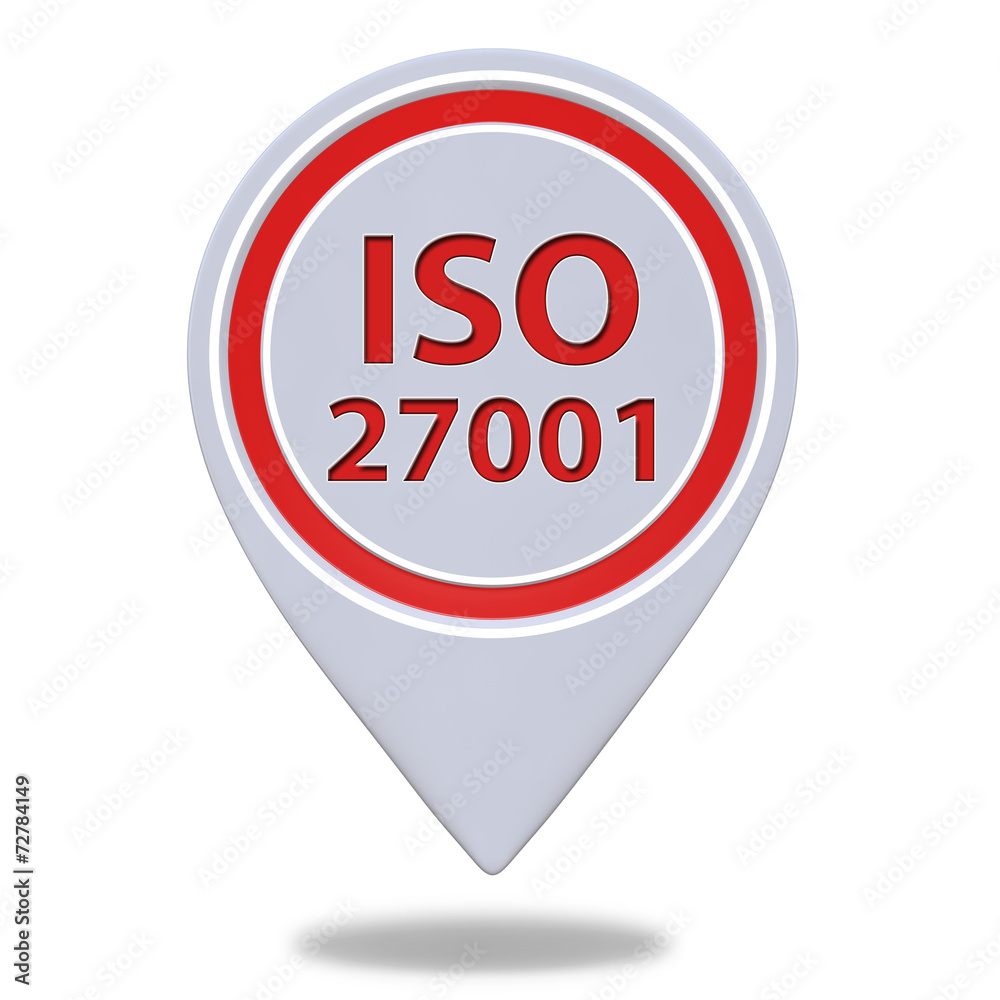 Iso 27001 pointer icon on white background Iso 27001 pointer icon on white background