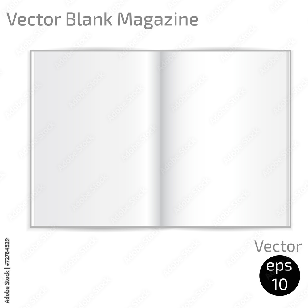 Open magazine vector Open magazine vector