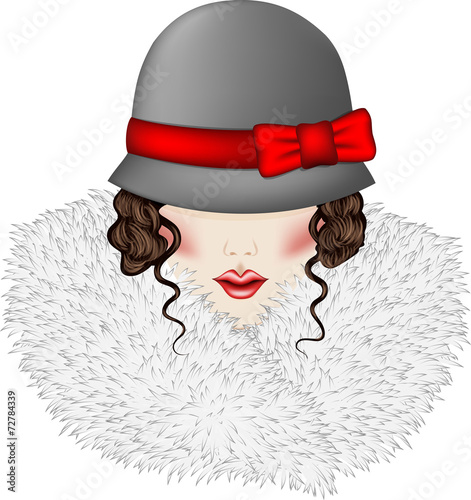 Portrait of woman dressed in vintage style