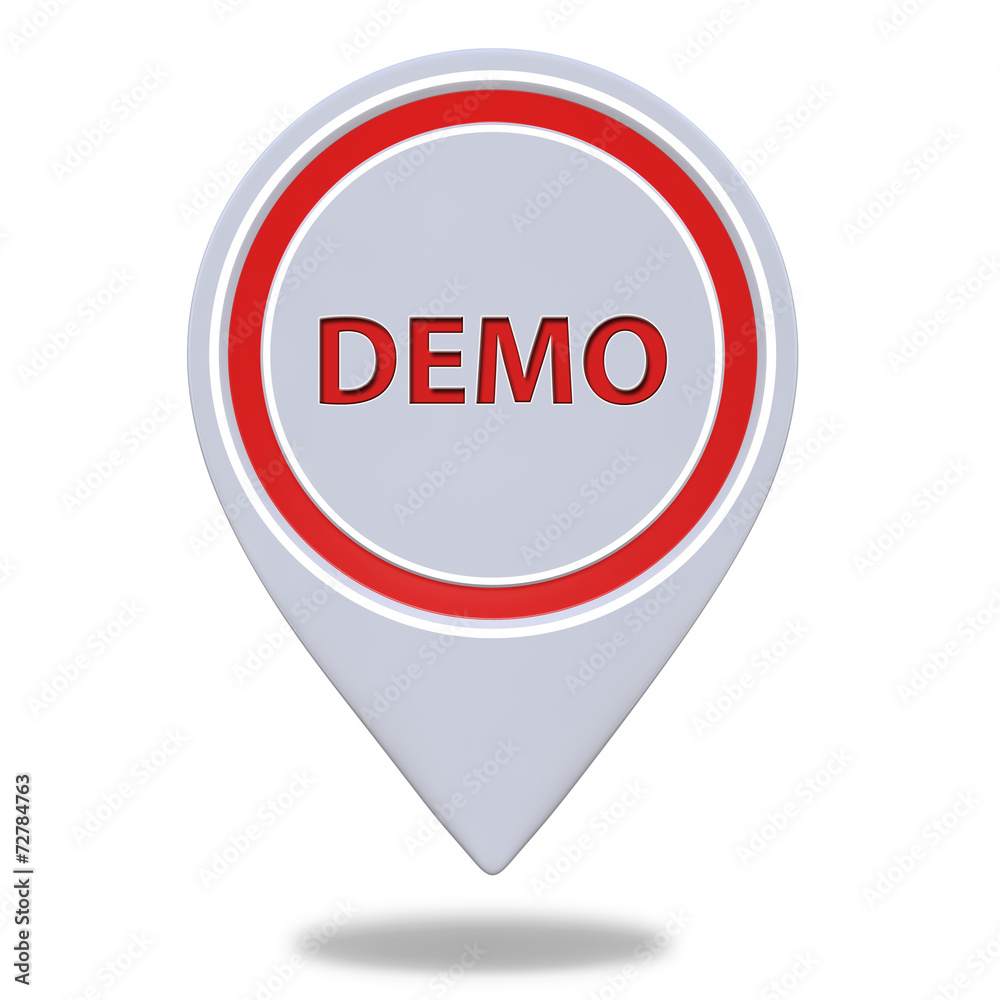Demo pointer icon on white background Demo pointer icon on white background