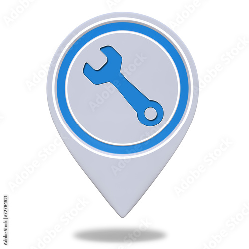 tools pointer icon on white background