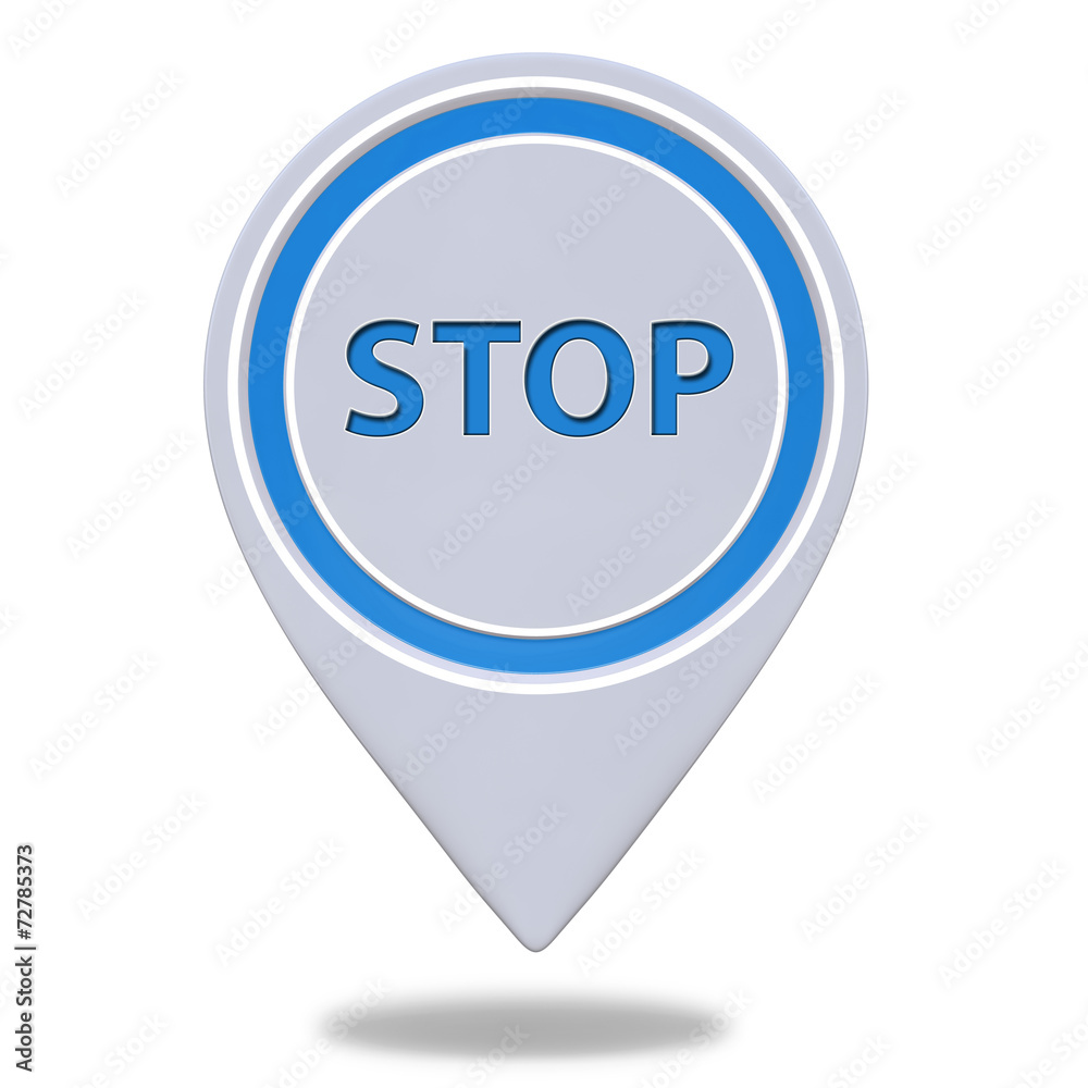 stop pointer icon on white background stop pointer icon on white background