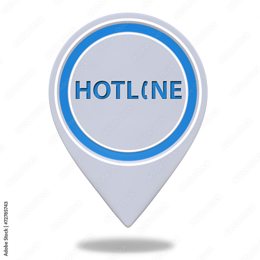 Hotline pointer icon on white background Hotline pointer icon on white background