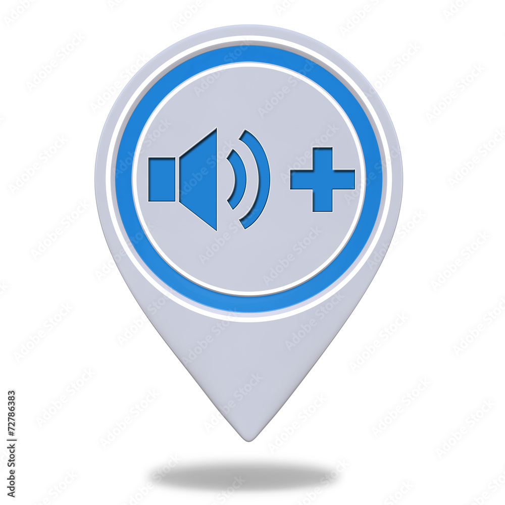 volume pointer icon on white background volume pointer icon on white background
