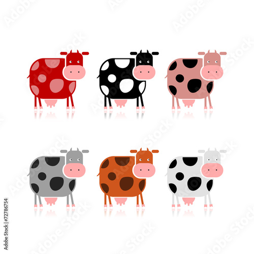 Funny cow, collection for your design