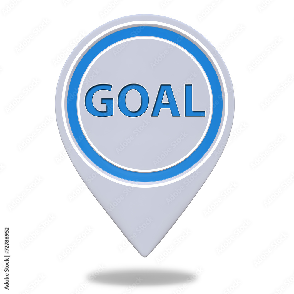 Goal pointer icon on white background Goal pointer icon on white background