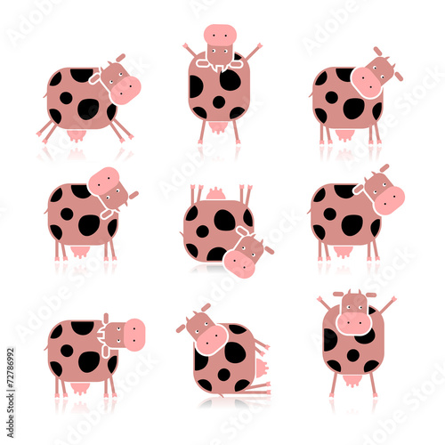Funny cow, collection for your design