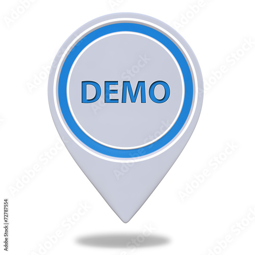 Demo pointer icon on white background