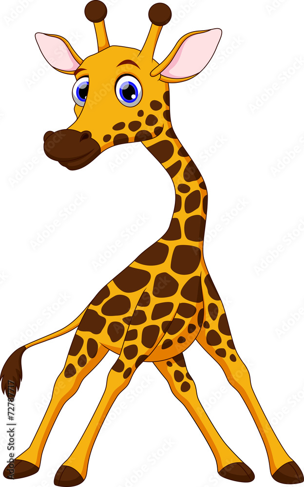 Obraz premium Cute giraffe cartoon