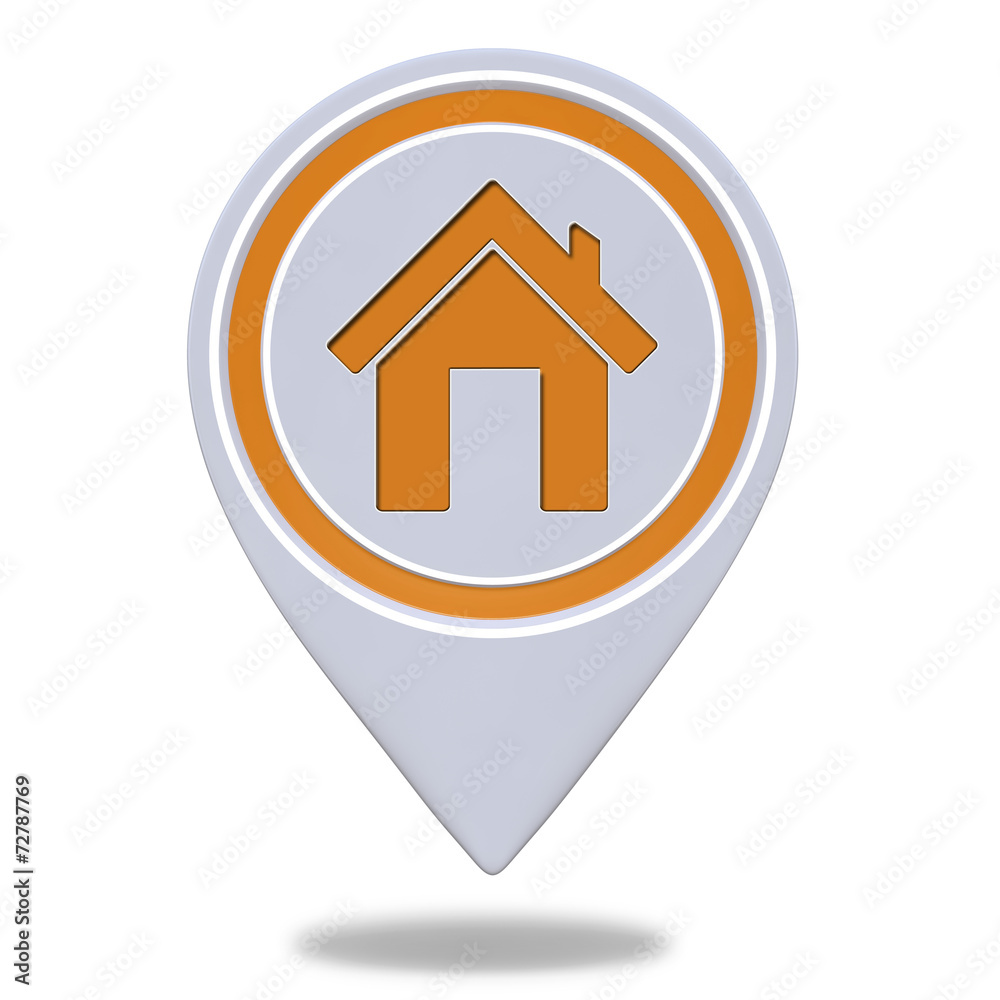 home pointer icon on white background home pointer icon on white background
